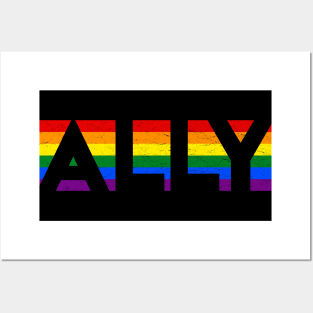 LGBT Rainbow Pride Flag Ally Posters and Art